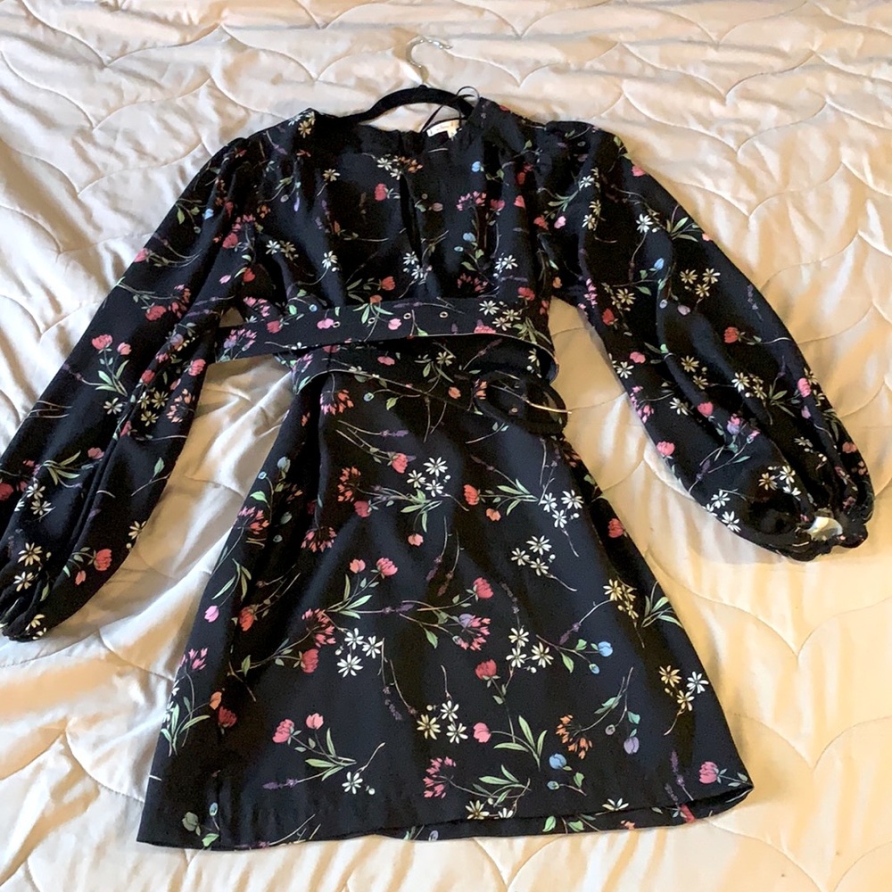 Floral Keyhole Front Dress